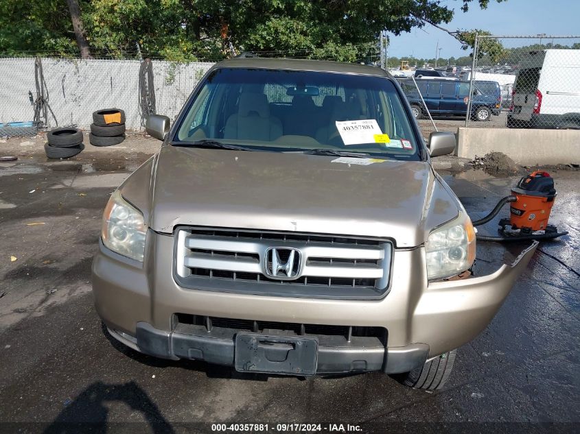 2006 Honda Pilot Ex VIN: 2HKYF18466H546666 Lot: 40357881