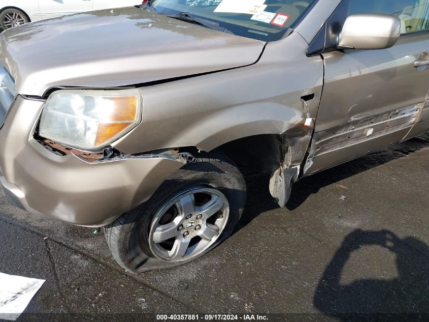 2006 Honda Pilot Ex VIN: 2HKYF18466H546666 Lot: 40357881