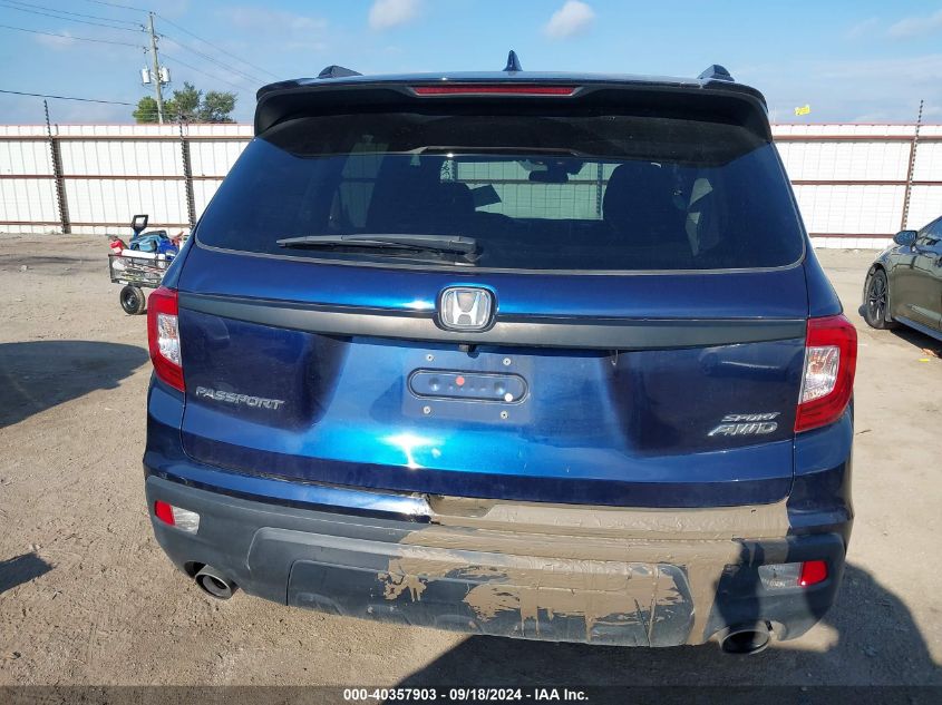 2019 Honda Passport Sport VIN: 5FNYF8H2XKB014692 Lot: 40357903