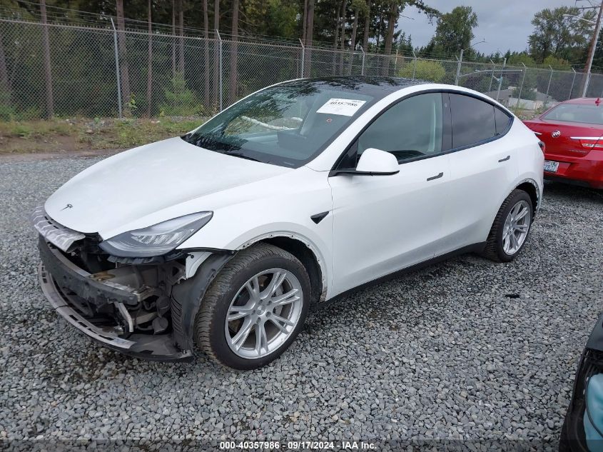 2021 TESLA MODEL Y LONG RANGE DUAL MOTOR ALL-WHEEL DRIVE - 5YJYGDEE7MF198819