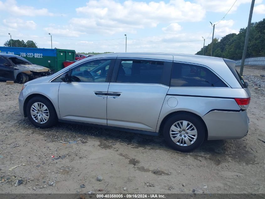 2014 Honda Odyssey Lx VIN: 5FNRL5H20EB086940 Lot: 40358005