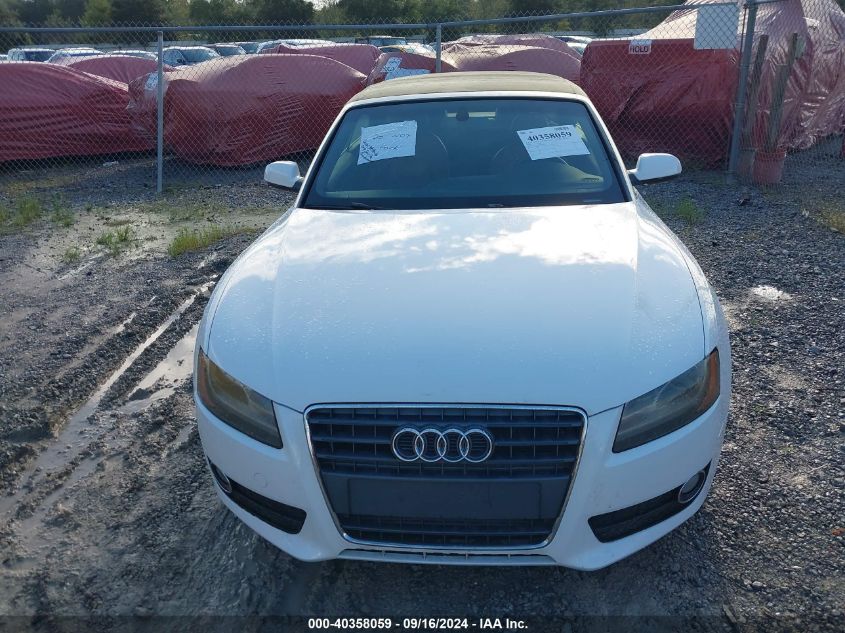 2010 Audi A5 Premium Plus VIN: WAULFAFH5AN012578 Lot: 40358059