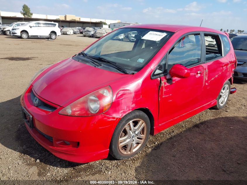 2007 Honda Fit S VIN: JHMGD38617S067233 Lot: 40358083