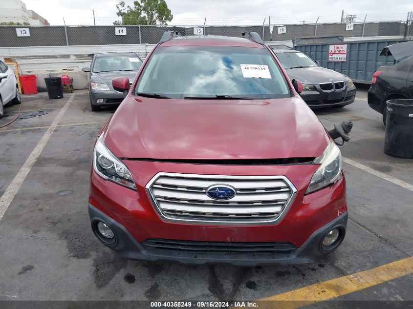 2017 Subaru Outback 2.5I Premium VIN: 4S4BSADC1H3200677 Lot: 40358249