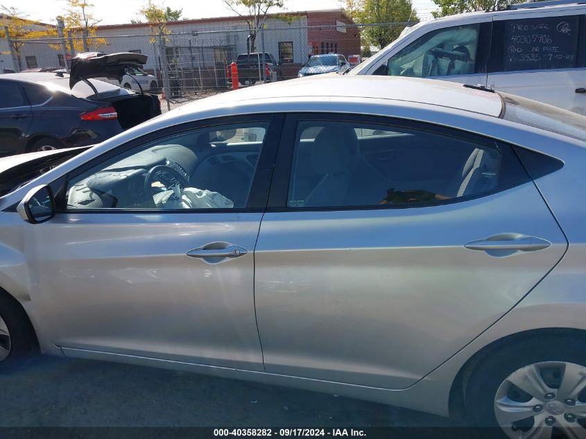 2016 Hyundai Elantra Se VIN: 5NPDH4AE3GH696409 Lot: 40358282