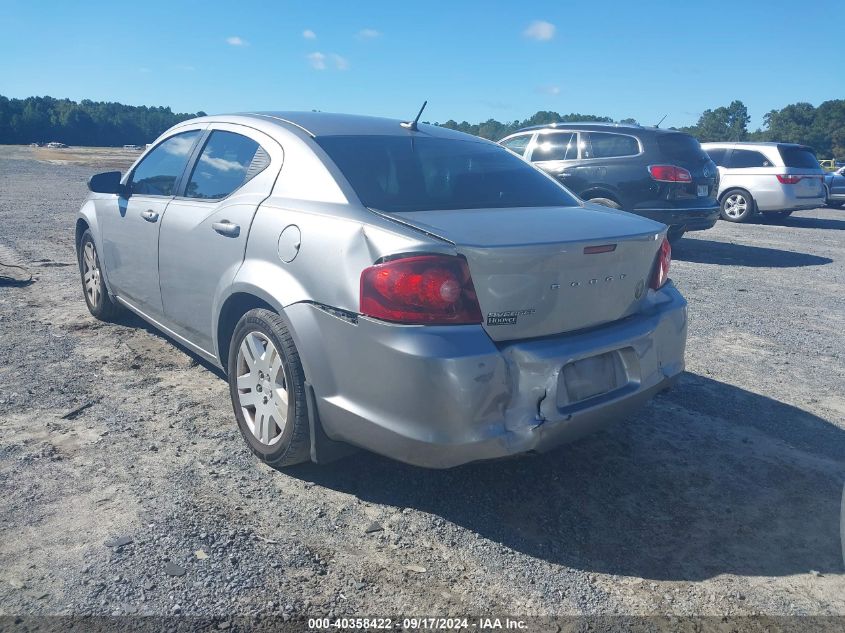 2013 Dodge Avenger Se VIN: 1C3CDZAB3DN610963 Lot: 40358422