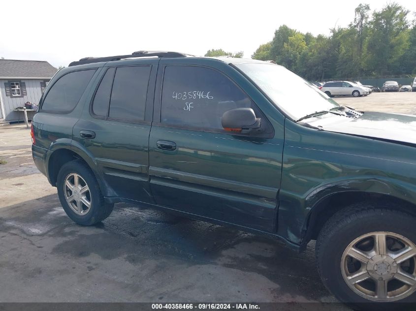 2002 Oldsmobile Bravada VIN: 1GHDT13S822354197 Lot: 40358466