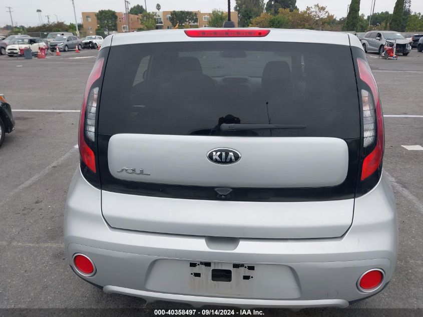 2018 Kia Soul + VIN: KNDJP3A5XJ7562301 Lot: 40358497