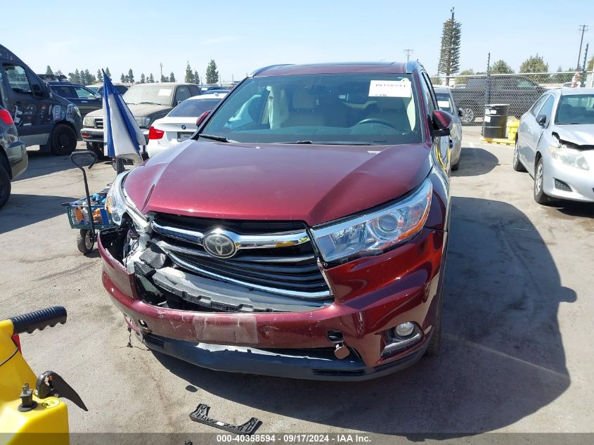 2014 Toyota Highlander Limited Platinum V6 VIN: 5TDYKRFH0ES020235 Lot: 40358594