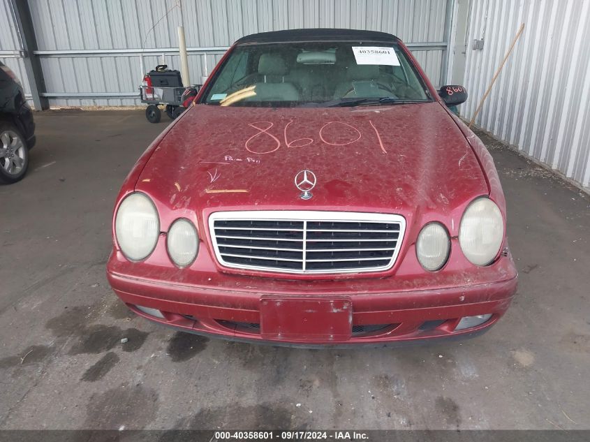 1999 Mercedes-Benz Clk 320 VIN: WDBLK65G3XT003126 Lot: 40358601