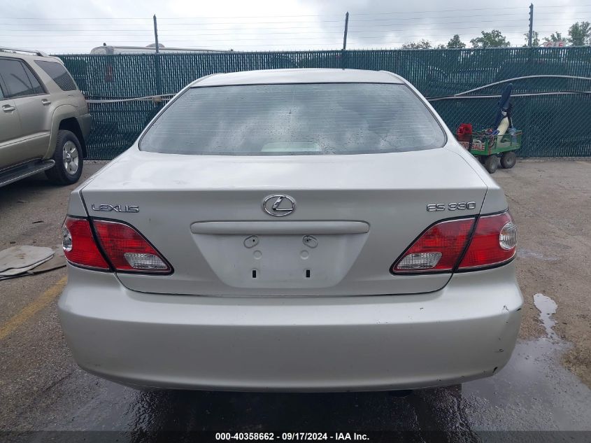 2004 Lexus Es 330 VIN: JTHBA30G845017706 Lot: 40358662