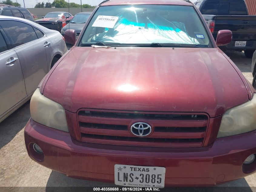 2007 Toyota Highlander VIN: JTEGD21A070162321 Lot: 40791077