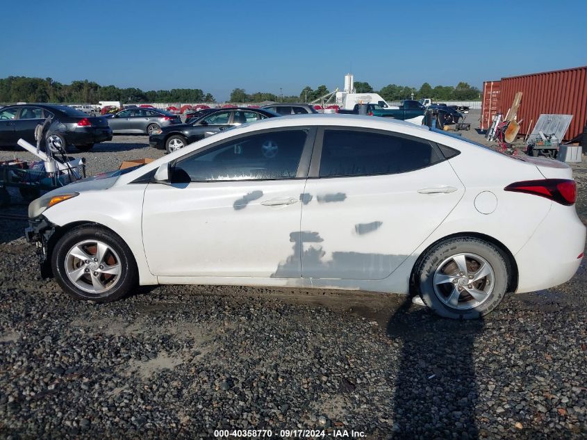 2014 Hyundai Elantra Se VIN: 5NPDH4AE3EH507383 Lot: 40358770