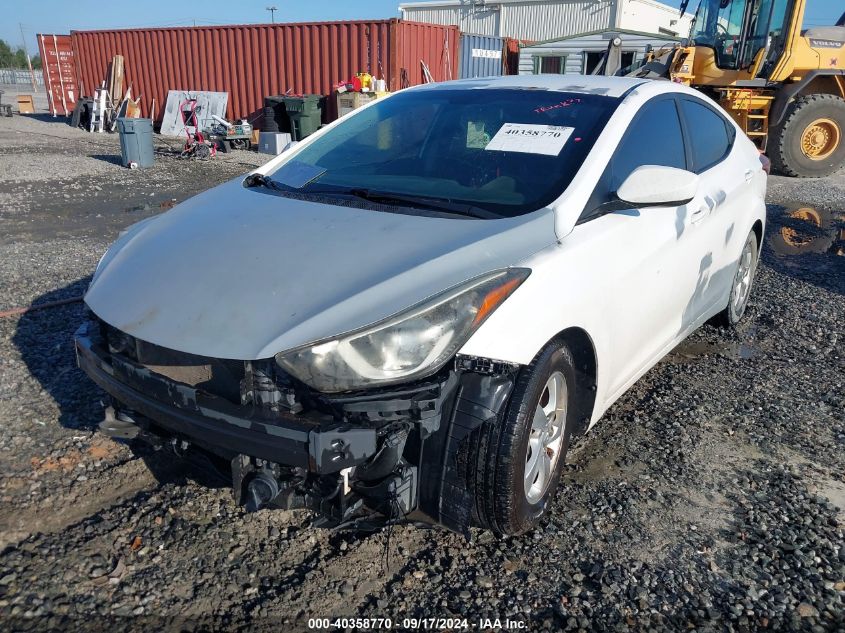 2014 Hyundai Elantra Se VIN: 5NPDH4AE3EH507383 Lot: 40358770