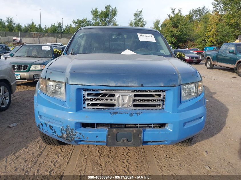 2006 Honda Ridgeline Rtl VIN: 2HJYK16536H522062 Lot: 40358948