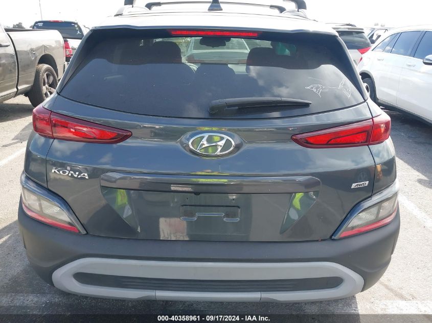 2022 Hyundai Kona Sel VIN: KM8K6CAB7NU915738 Lot: 40358961