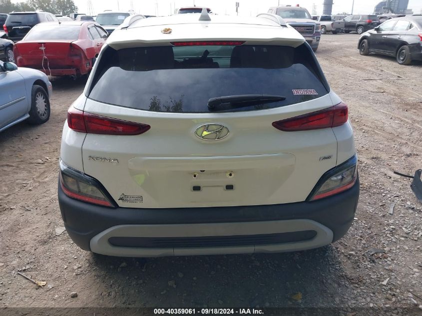 2022 Hyundai Kona Sel VIN: KM8K6CAB8NU757054 Lot: 40359061