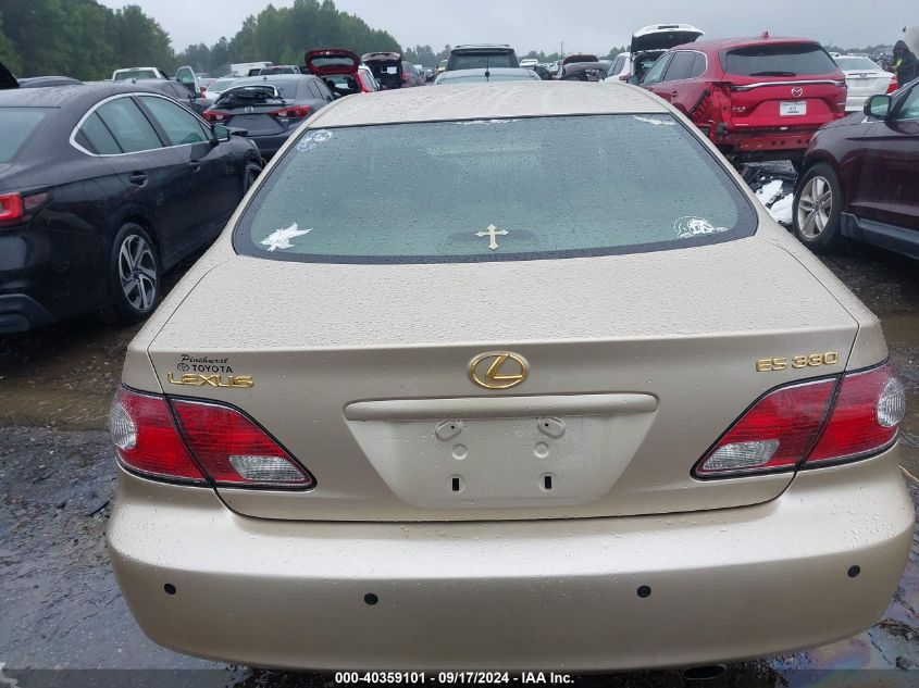 2004 Lexus Es 330 VIN: JTHBA30G145031897 Lot: 40359101