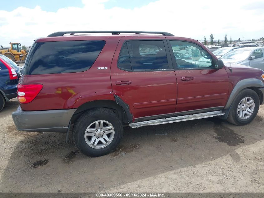 2004 Toyota Sequoia Sr5 V8 VIN: 5TDZT34A14S208054 Lot: 40359550