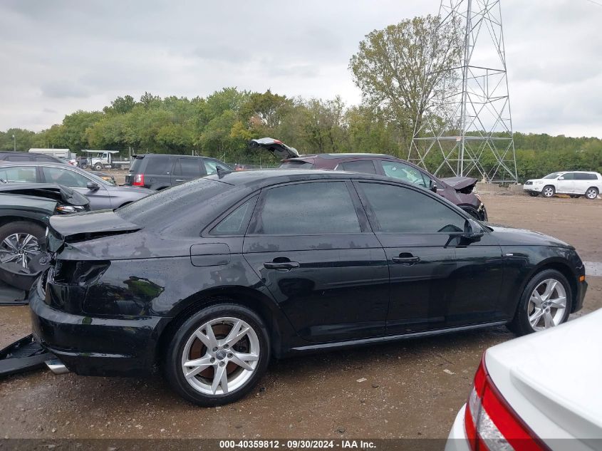 2018 Audi A4 2.0T Premium/2.0T Tech Premium VIN: WAUDNAF4XJA018078 Lot: 40359812