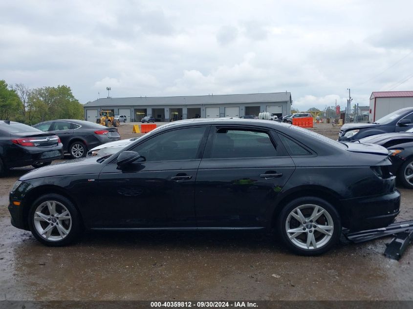 2018 Audi A4 2.0T Premium/2.0T Tech Premium VIN: WAUDNAF4XJA018078 Lot: 40359812