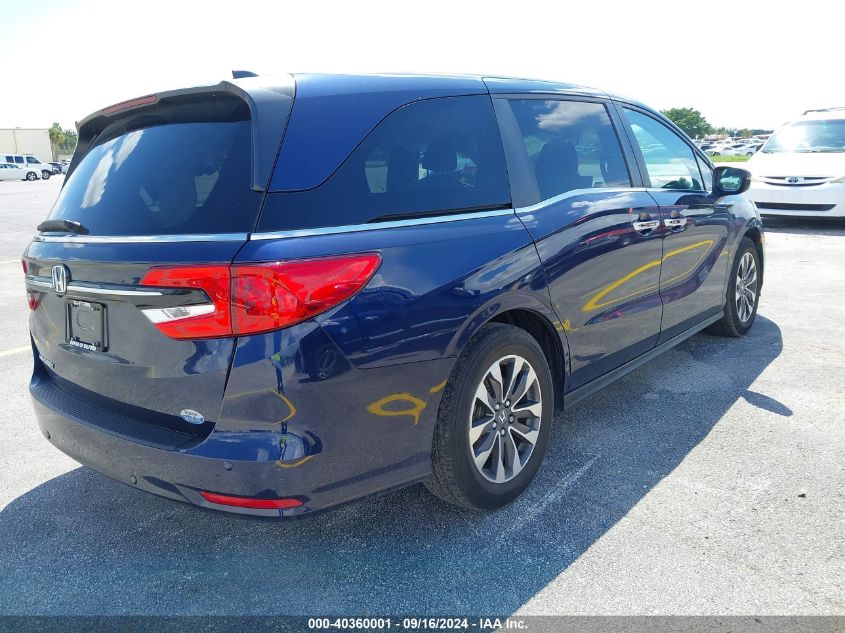 2022 Honda Odyssey Ex-L VIN: 5FNRL6H71NB034265 Lot: 40360001