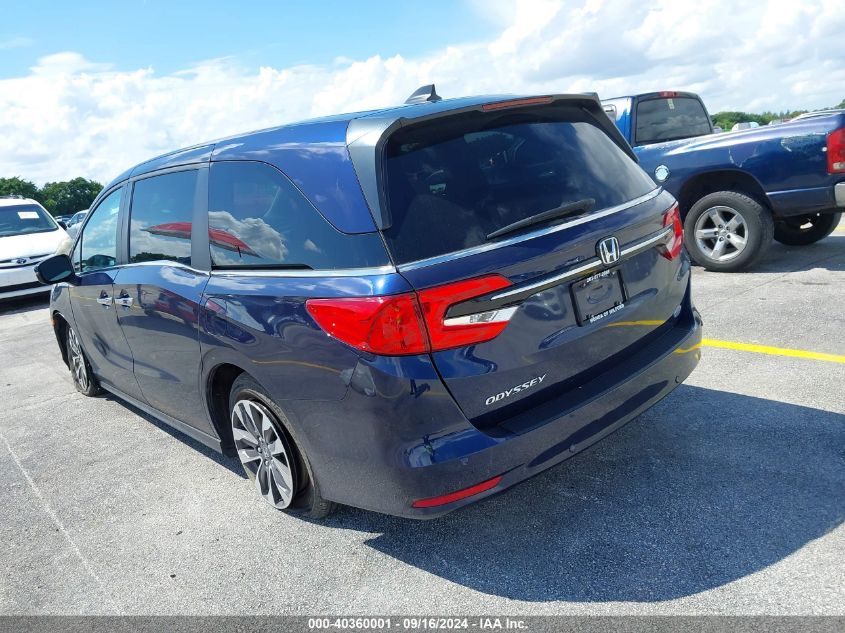 2022 Honda Odyssey Ex-L VIN: 5FNRL6H71NB034265 Lot: 40360001