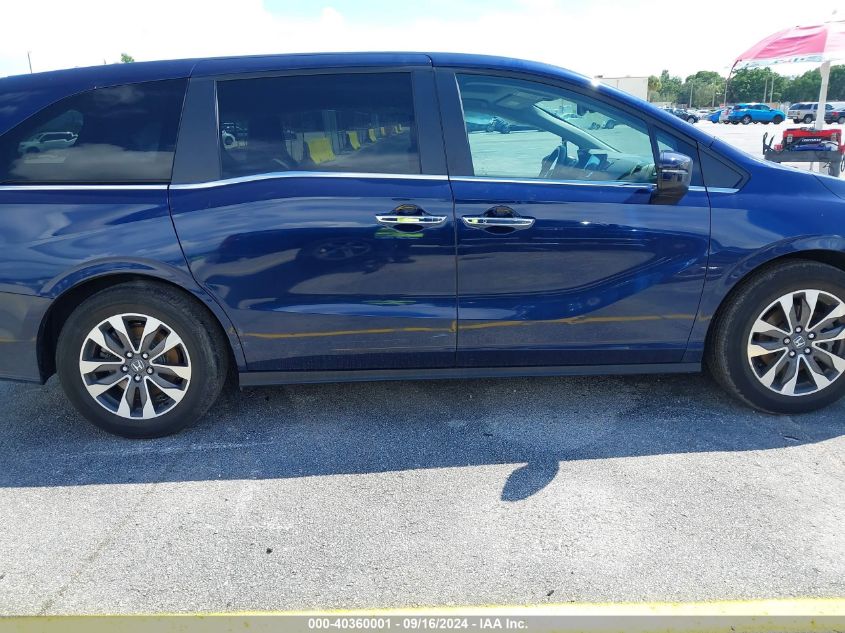 2022 Honda Odyssey Ex-L VIN: 5FNRL6H71NB034265 Lot: 40360001