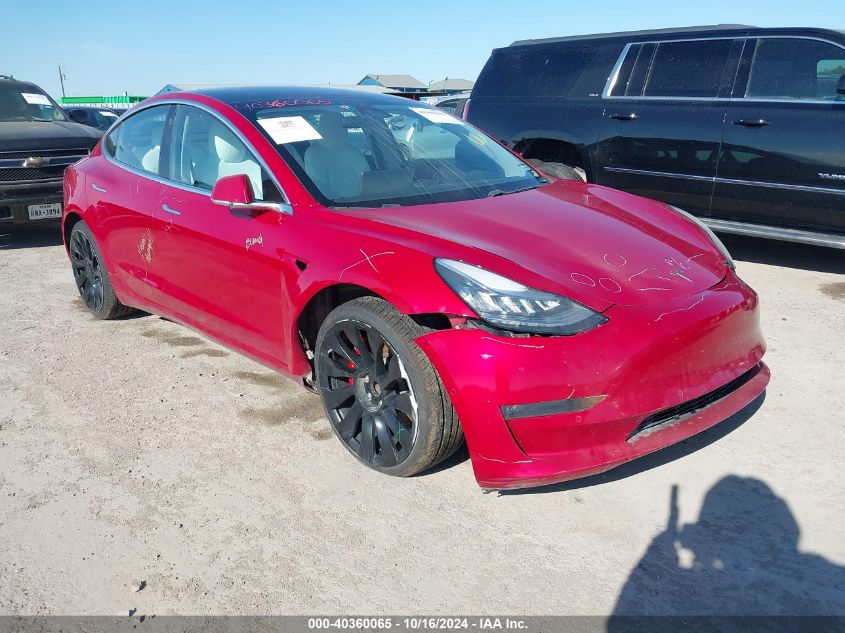 2018 Tesla Model 3 Long Range/Performance VIN: 5YJ3E1EB7JF075215 Lot: 40360065