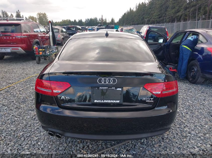 2012 Audi A5 2.0T Premium VIN: WAULFAFR0CA004553 Lot: 40360247