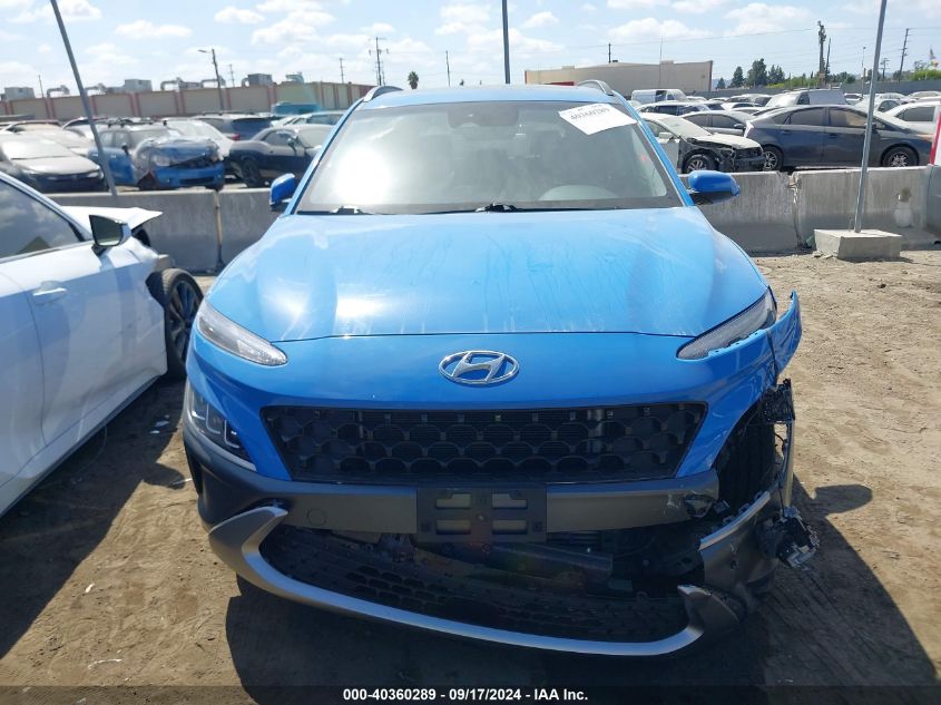 2022 Hyundai Kona Limited VIN: KM8K53A39NU923741 Lot: 40360289