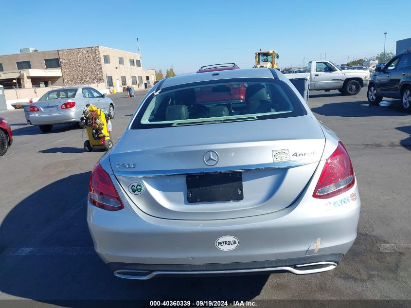 2016 Mercedes-Benz C 300 4Matic/Luxury 4Matic/Sport 4Matic VIN: 55SWF4KB0GU098746 Lot: 40360339