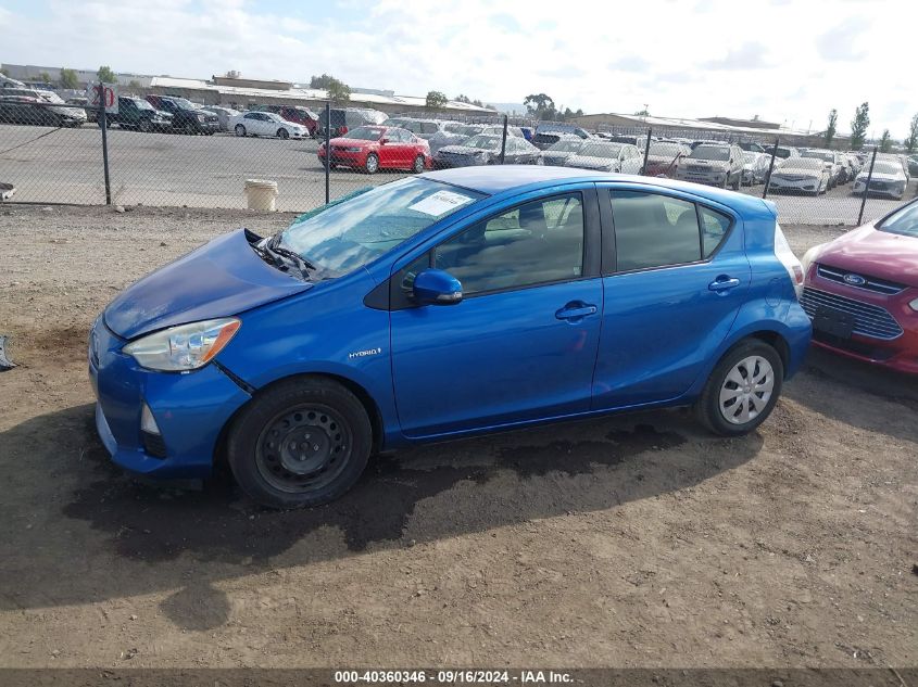 2014 Toyota Prius C Two VIN: JTDKDTB35E1571734 Lot: 40360346