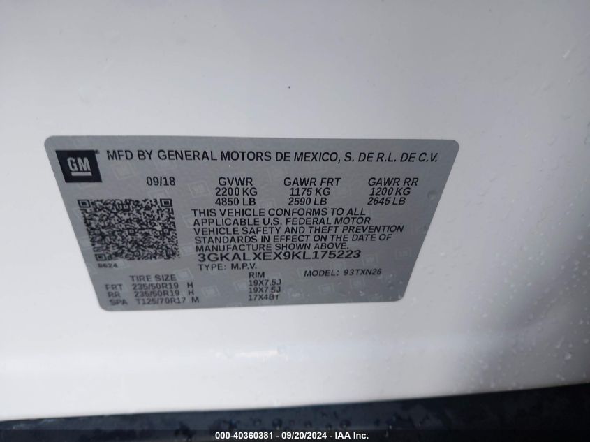 3GKALXEX9KL175223 2019 GMC Terrain Denali