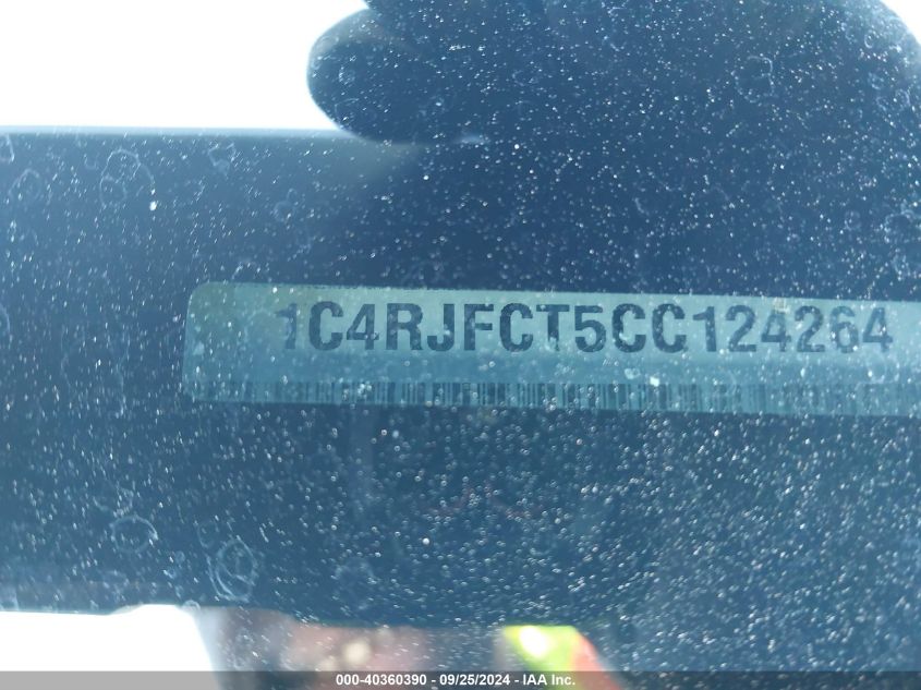 2012 Jeep Grand Cherokee Overland VIN: 1C4RJFCT5CC124264 Lot: 40360390