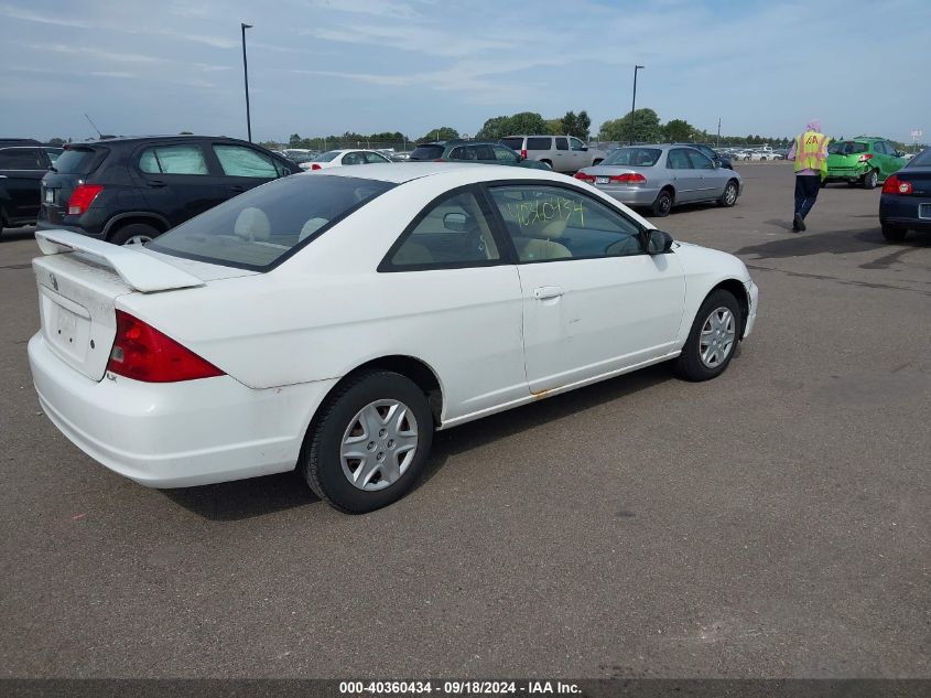 2003 Honda Civic Lx VIN: 1HGEM22583L076407 Lot: 40360434