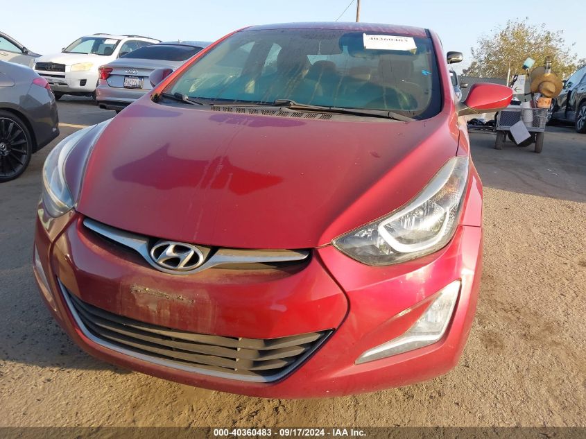 2014 Hyundai Elantra Se VIN: 5NPDH4AE7EH465641 Lot: 40360483