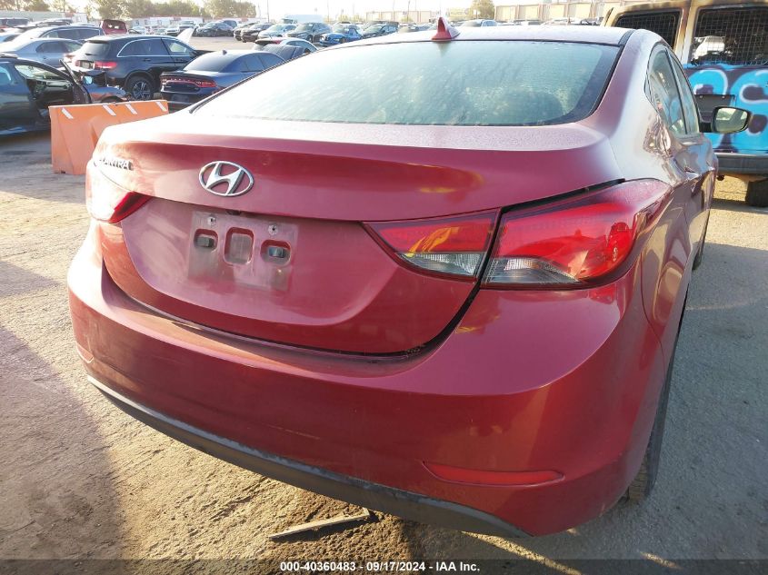 2014 Hyundai Elantra Se VIN: 5NPDH4AE7EH465641 Lot: 40360483