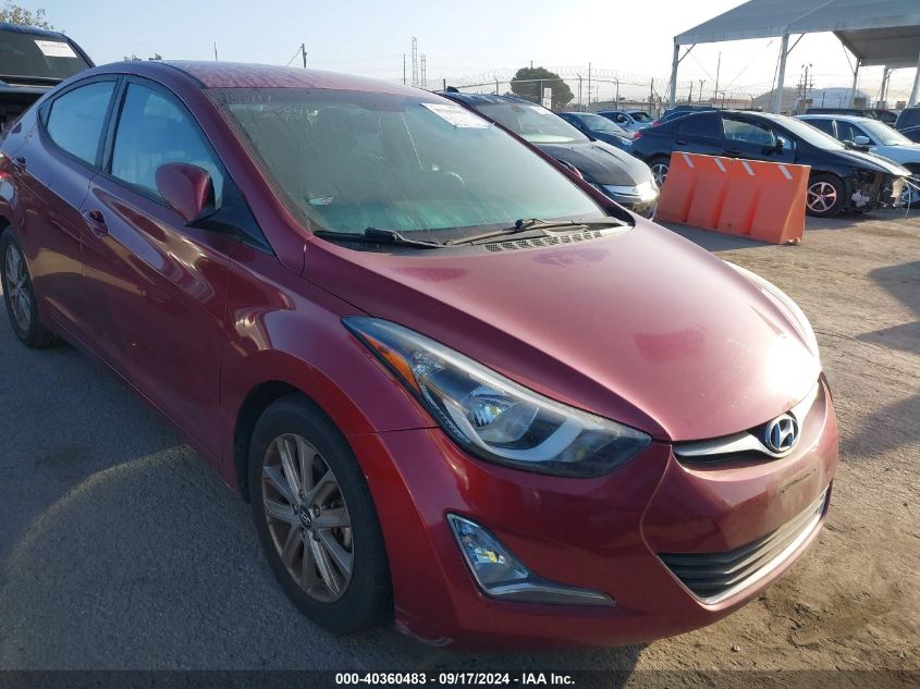 2014 Hyundai Elantra Se VIN: 5NPDH4AE7EH465641 Lot: 40360483