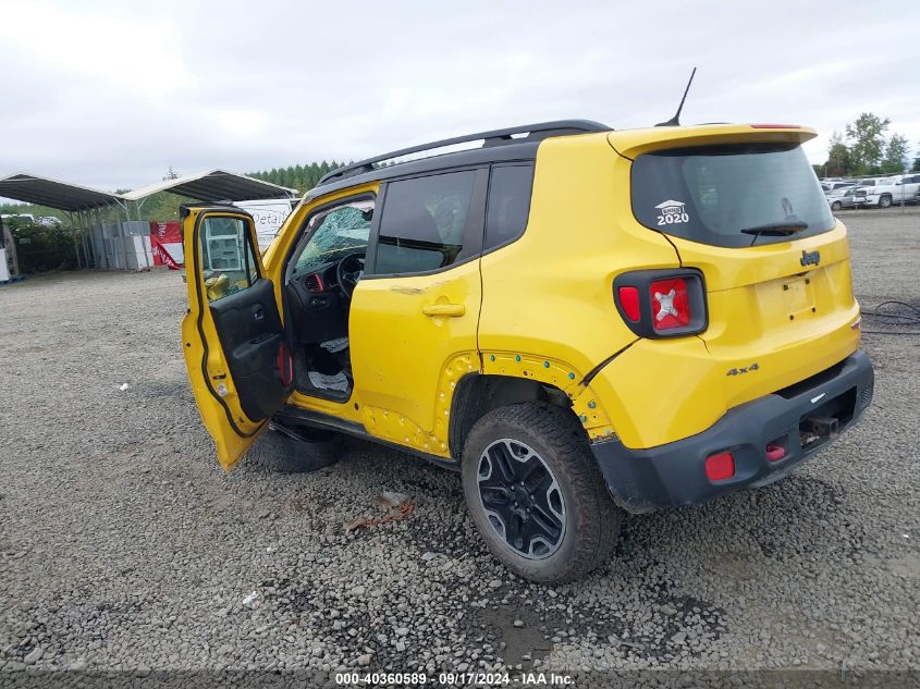 2016 Jeep Renegade Trailhawk VIN: ZACCJBCT4GPD72845 Lot: 40360589