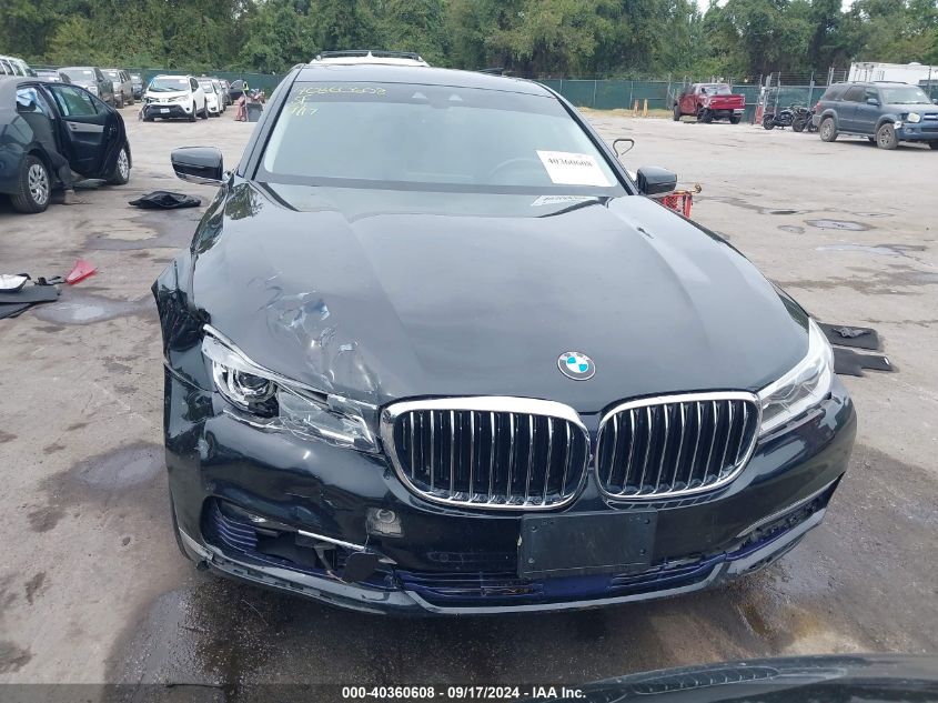 2016 BMW 750I xDrive VIN: WBA7F2C52GG418106 Lot: 40360608