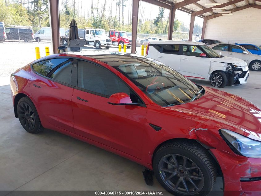 2022 Tesla Model 3 Long Range Dual Motor All-Wheel Drive VIN: 5YJ3E1EB5NF252558 Lot: 40360715