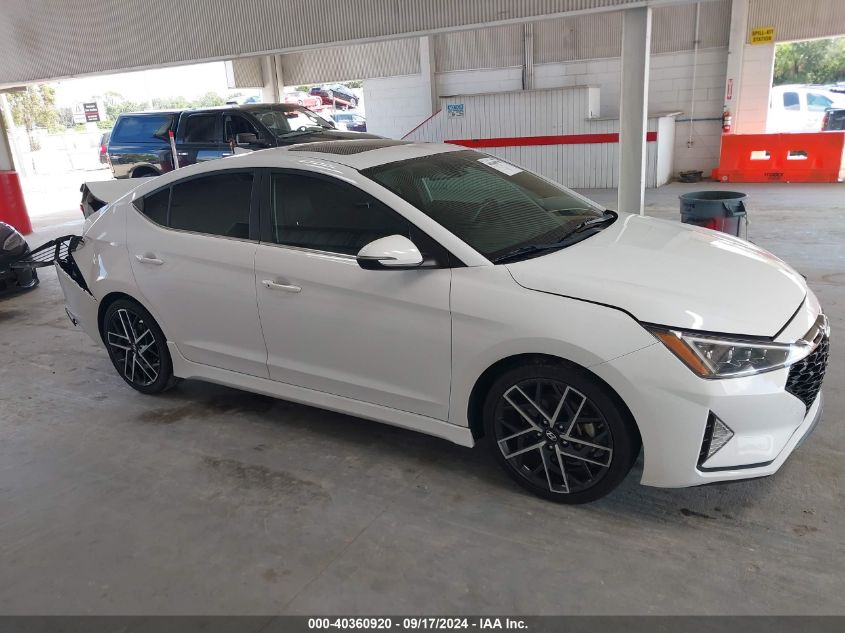 2019 HYUNDAI ELANTRA SPORT - KMHD04LB5KU813573