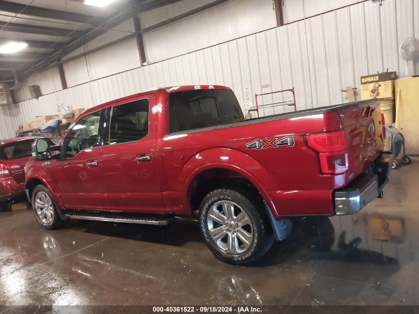 2018 Ford F-150 Lariat VIN: 1FTEW1EG0JKD15886 Lot: 40361522