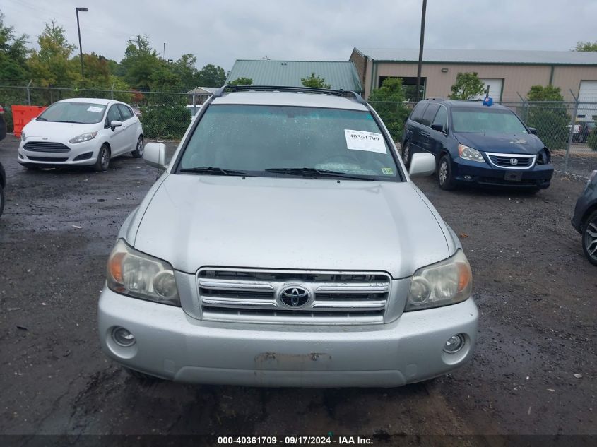 2006 Toyota Highlander Sport V6 VIN: JTEEP21A060176751 Lot: 40361709