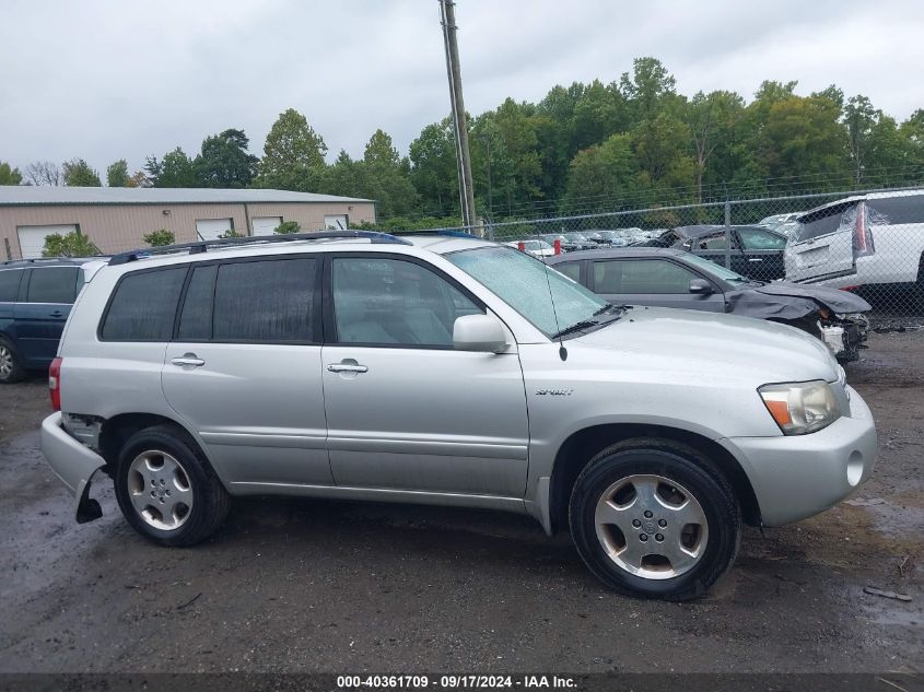 2006 Toyota Highlander Sport V6 VIN: JTEEP21A060176751 Lot: 40361709