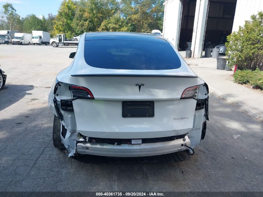 2022 Tesla Model Y Performance Dual Motor All-Wheel Drive VIN: 7SAYGDEF8NF308726 Lot: 40361735