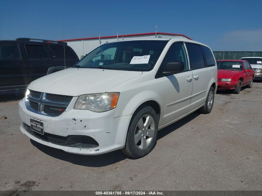 2013 Dodge Grand Caravan Se VIN: 2C4RDGBG4DR765500 Lot: 40361785