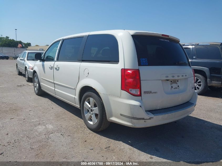 2013 Dodge Grand Caravan Se VIN: 2C4RDGBG4DR765500 Lot: 40361785