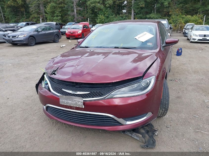 2015 Chrysler 200 Limited VIN: 1C3CCCAB9FN670765 Lot: 40361887